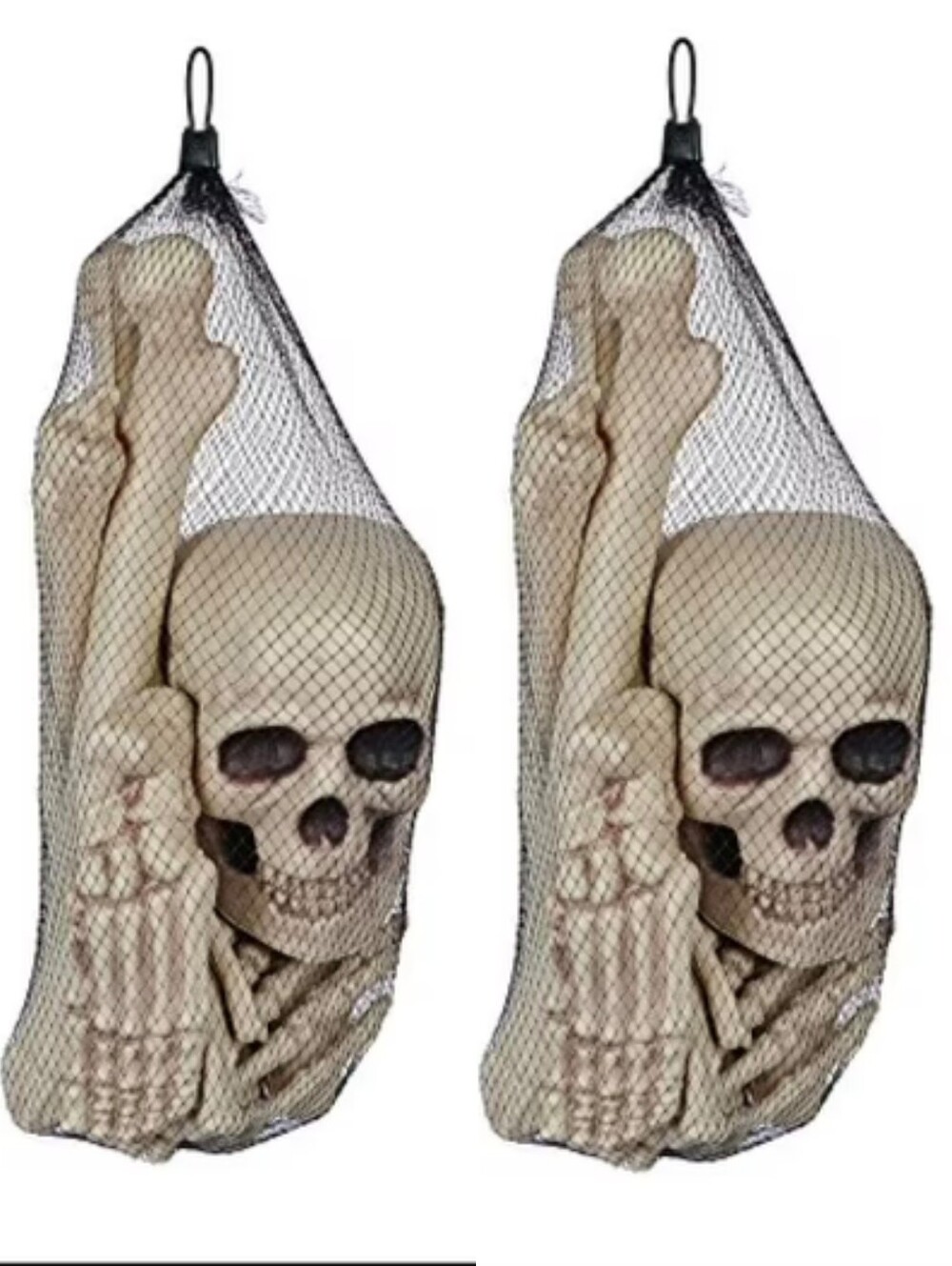 Bag Of Bones Skeleton Halloween Prop - 12 pieces (Skull+Bones)